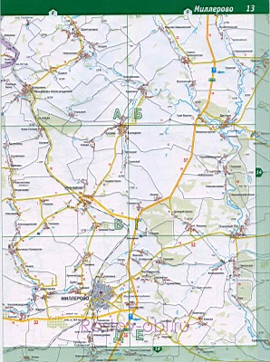 Карта Миллеровского района Ростовской области. Миллеровский район наподробной карте